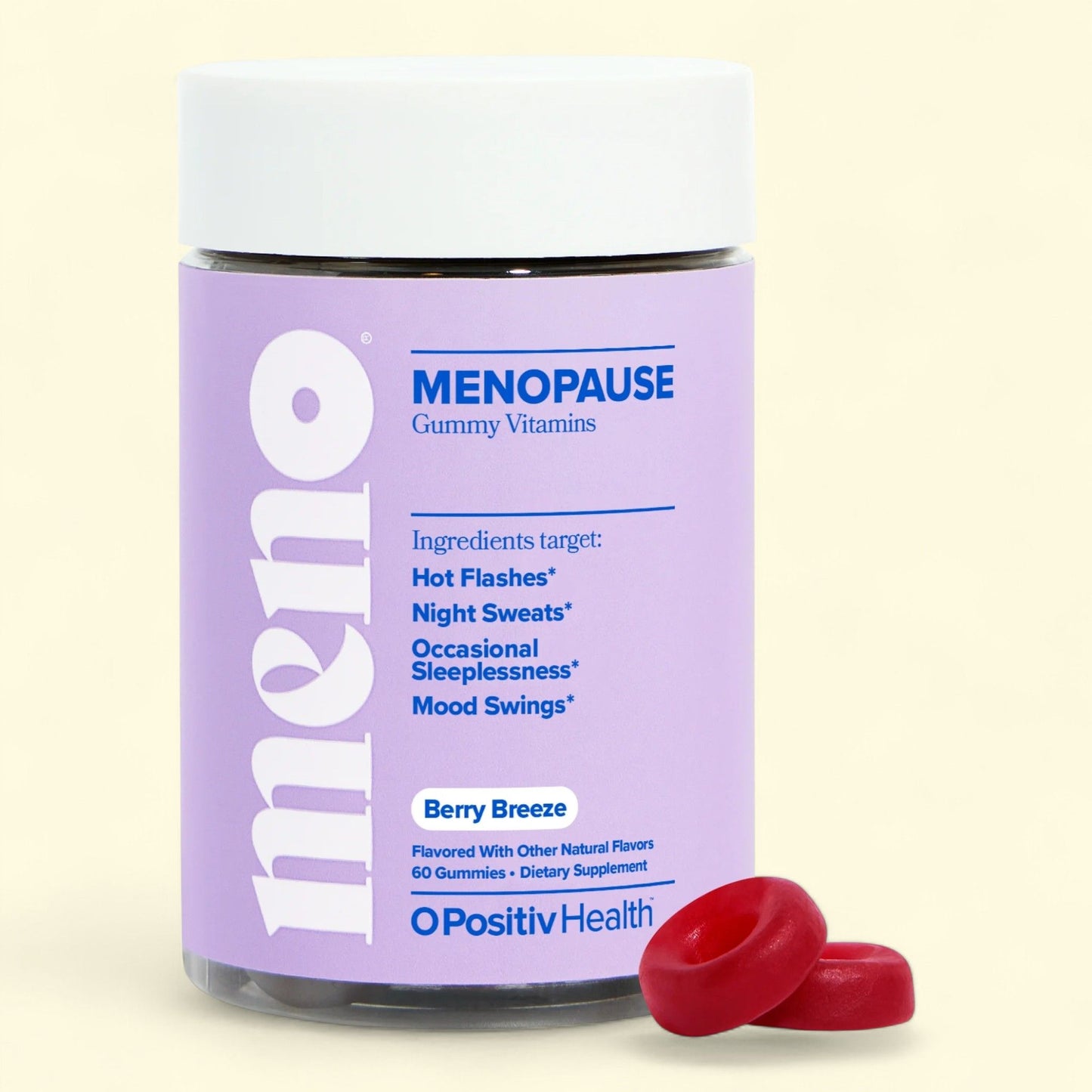 MENO Menopause Relief Vitamin Gummies, 60 Count