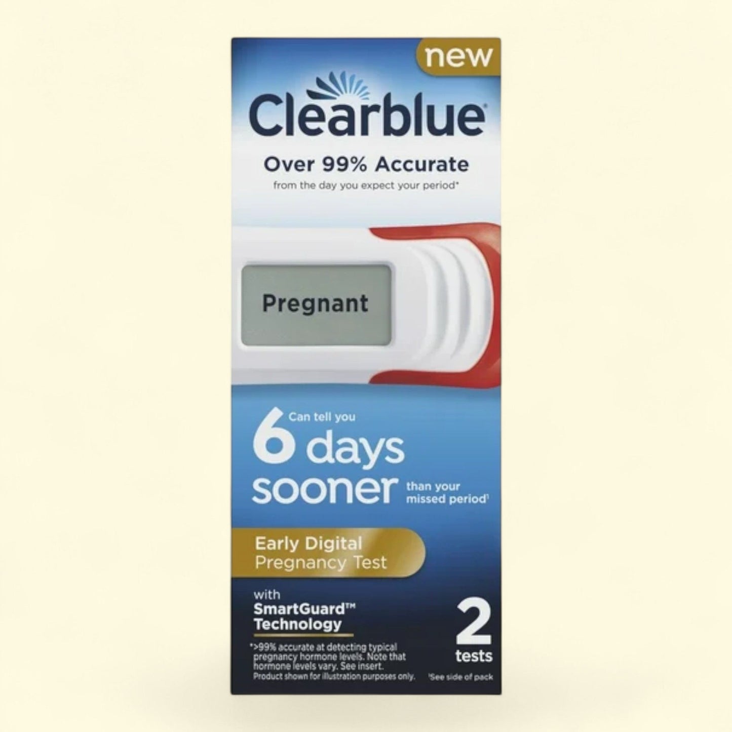 Clearblue Early Digital Pregnancy Test, 2 Ct