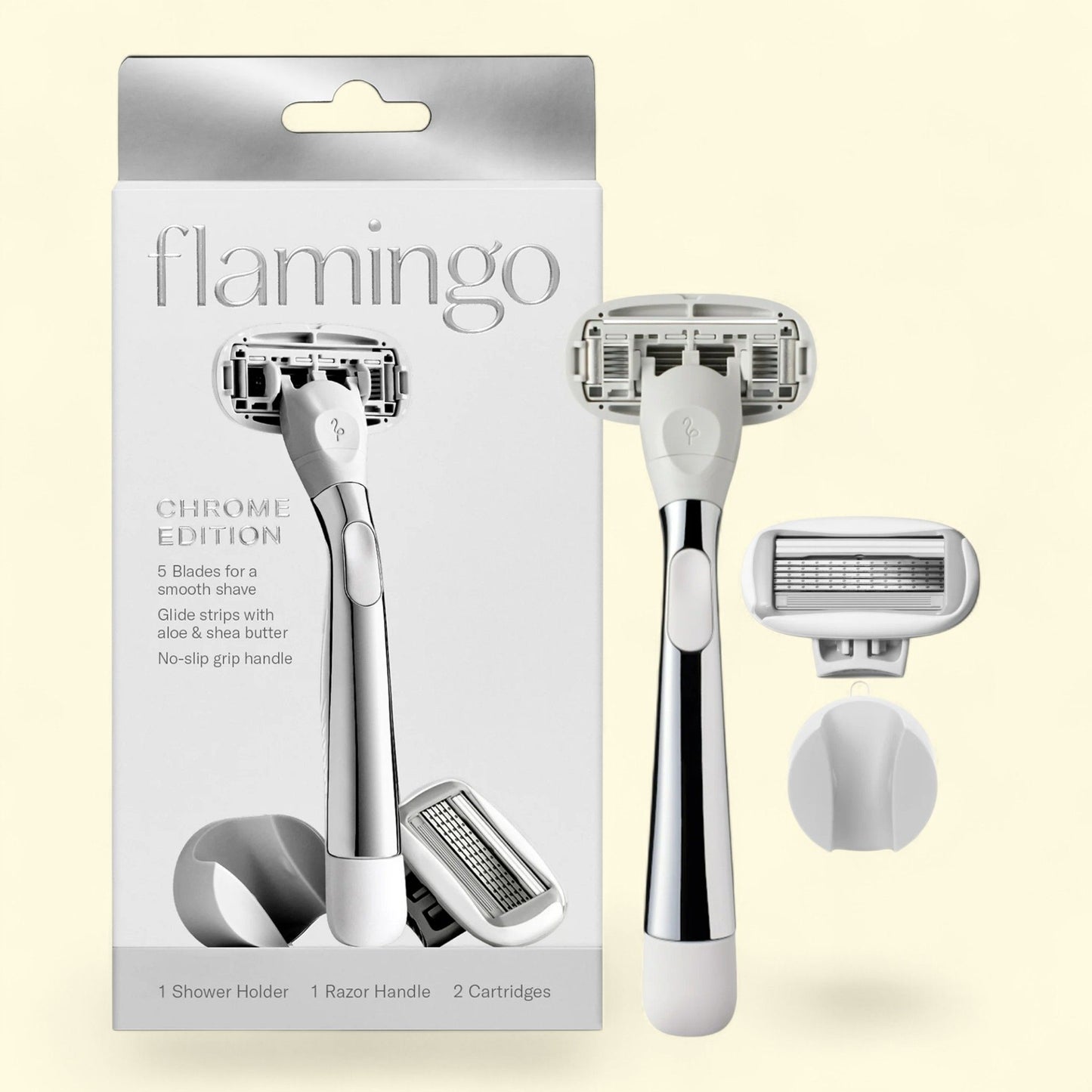 Flamingo Razor Shaving Set, 4 Piece