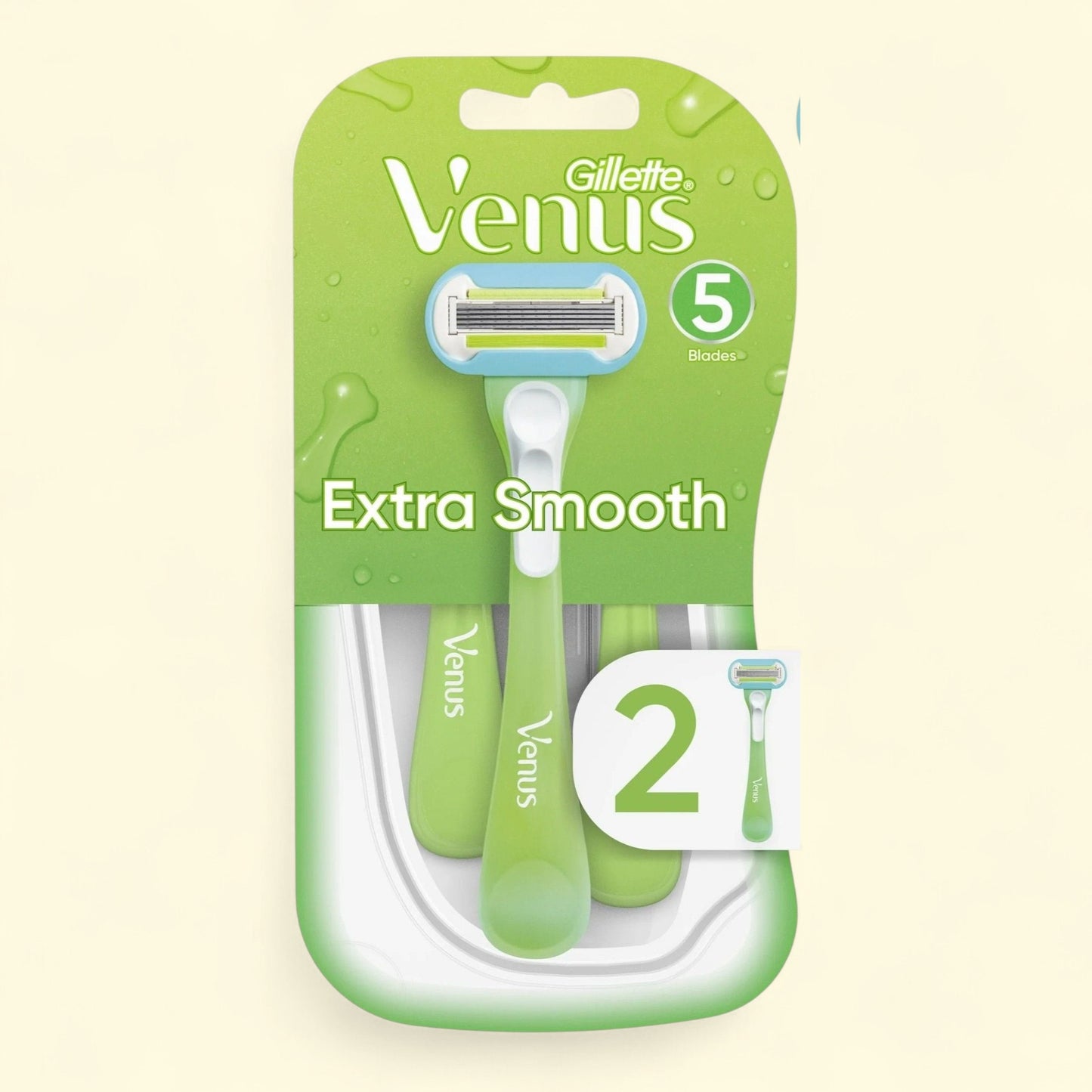 Gillette Venus Extra Smooth Disposable Razors, 2 Count — authentic US product shipped worldwide by Treatspree