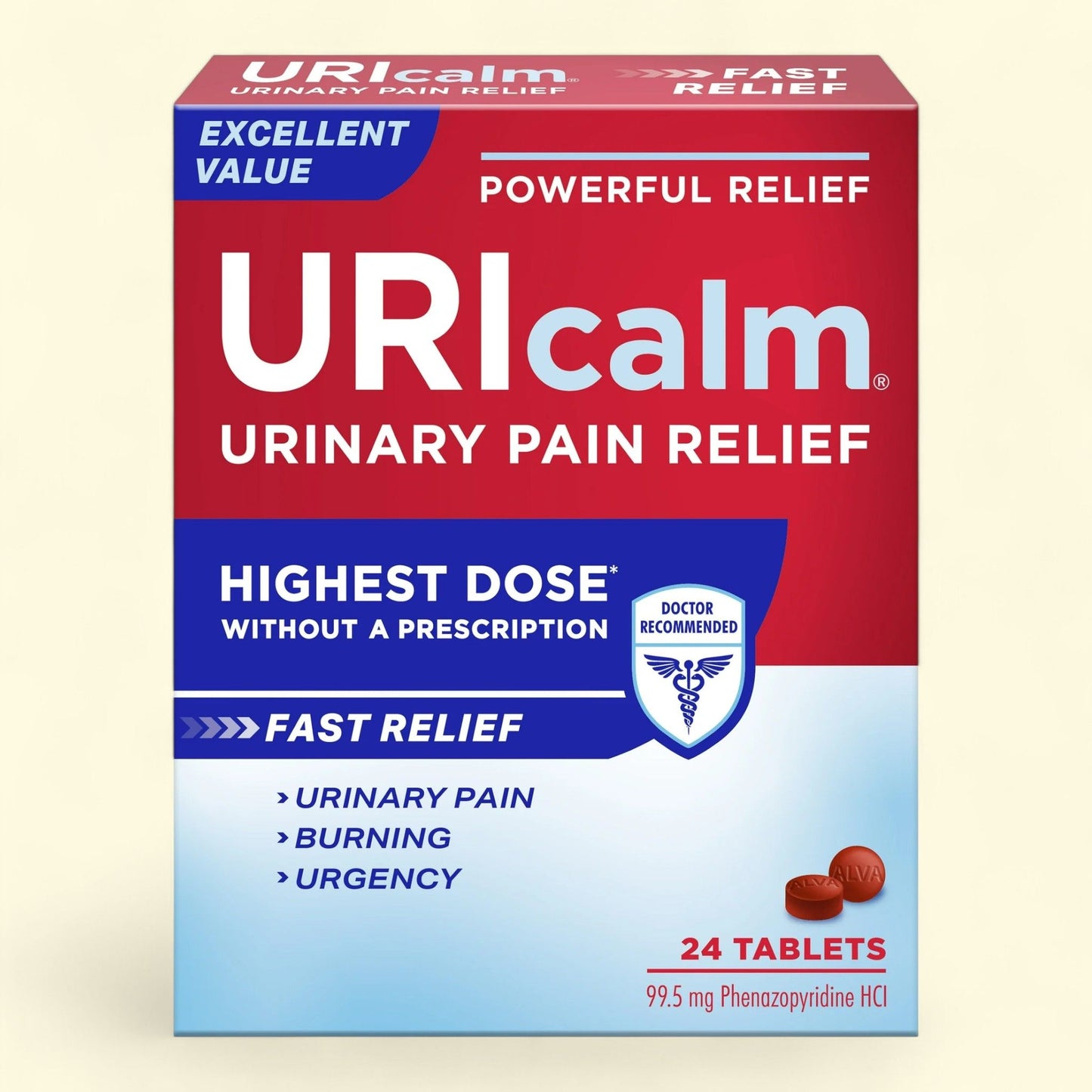 URIcalm Urinary Pain Relief Tablets, 24 Count