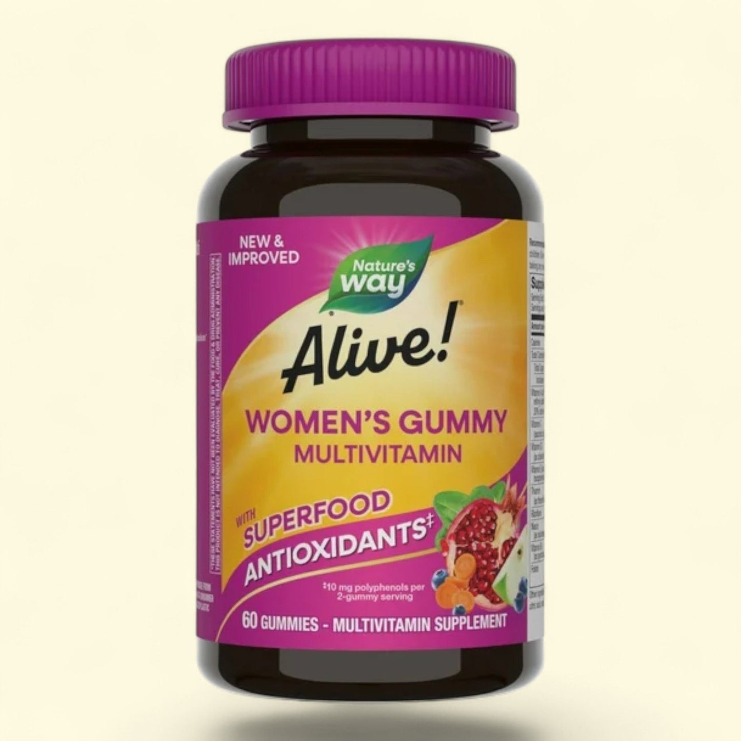 Nature's Way Alive! Women's Gummy Multivitamin, Mixed Berry Flavored, 60 Count
