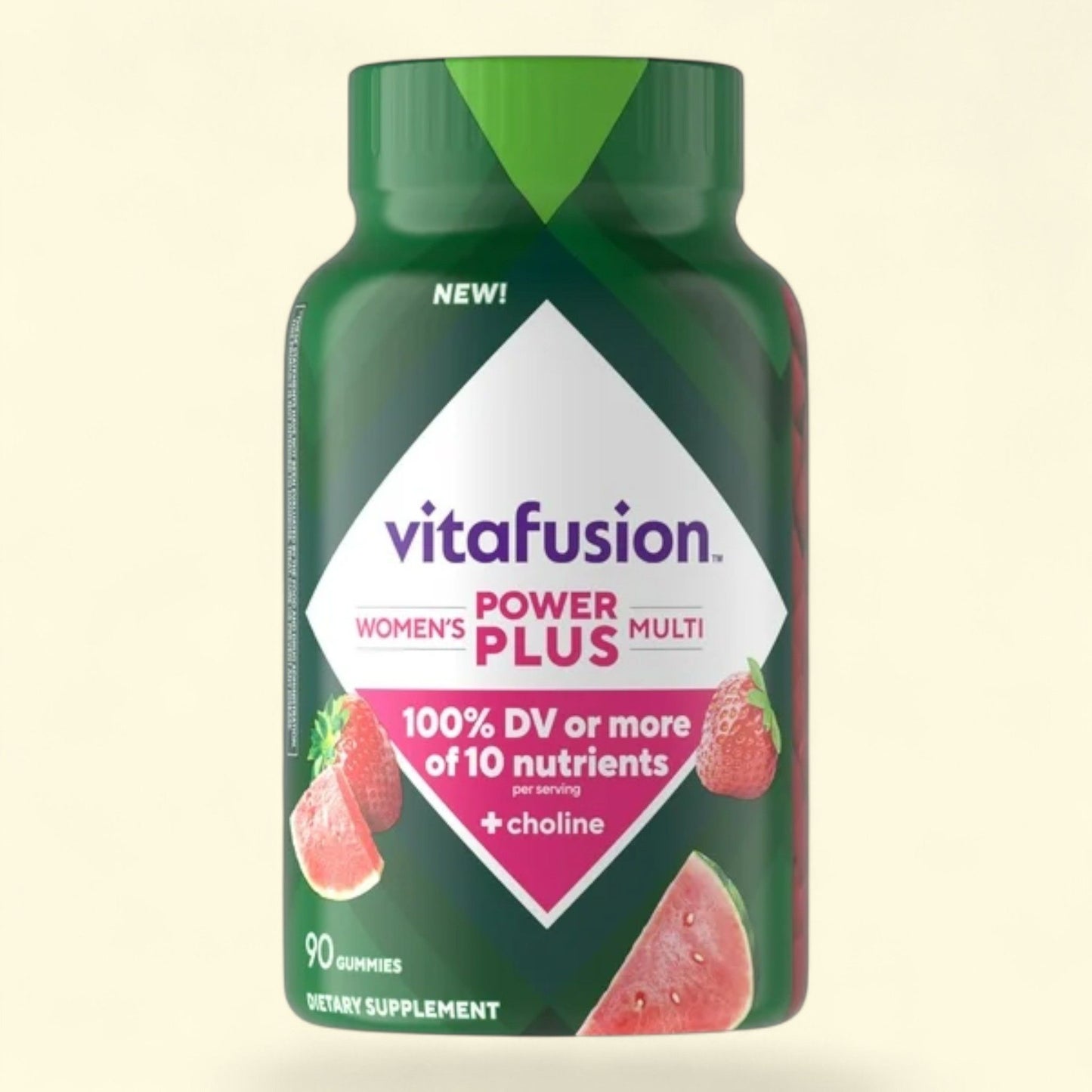 Vitafusion Power Plus Women’s Multi Plus Choline, Strawberry & Watermelon Flavor, 90 Count