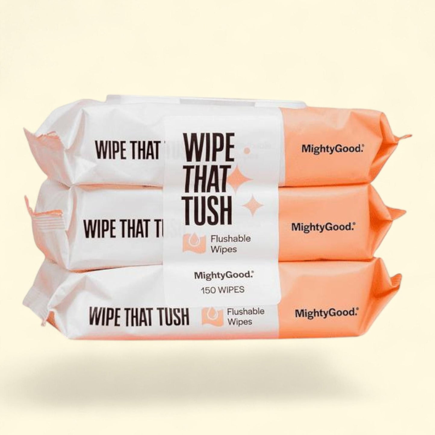 MightyGood - Wipe That Tush Flushable Wipes, 150 Wipes