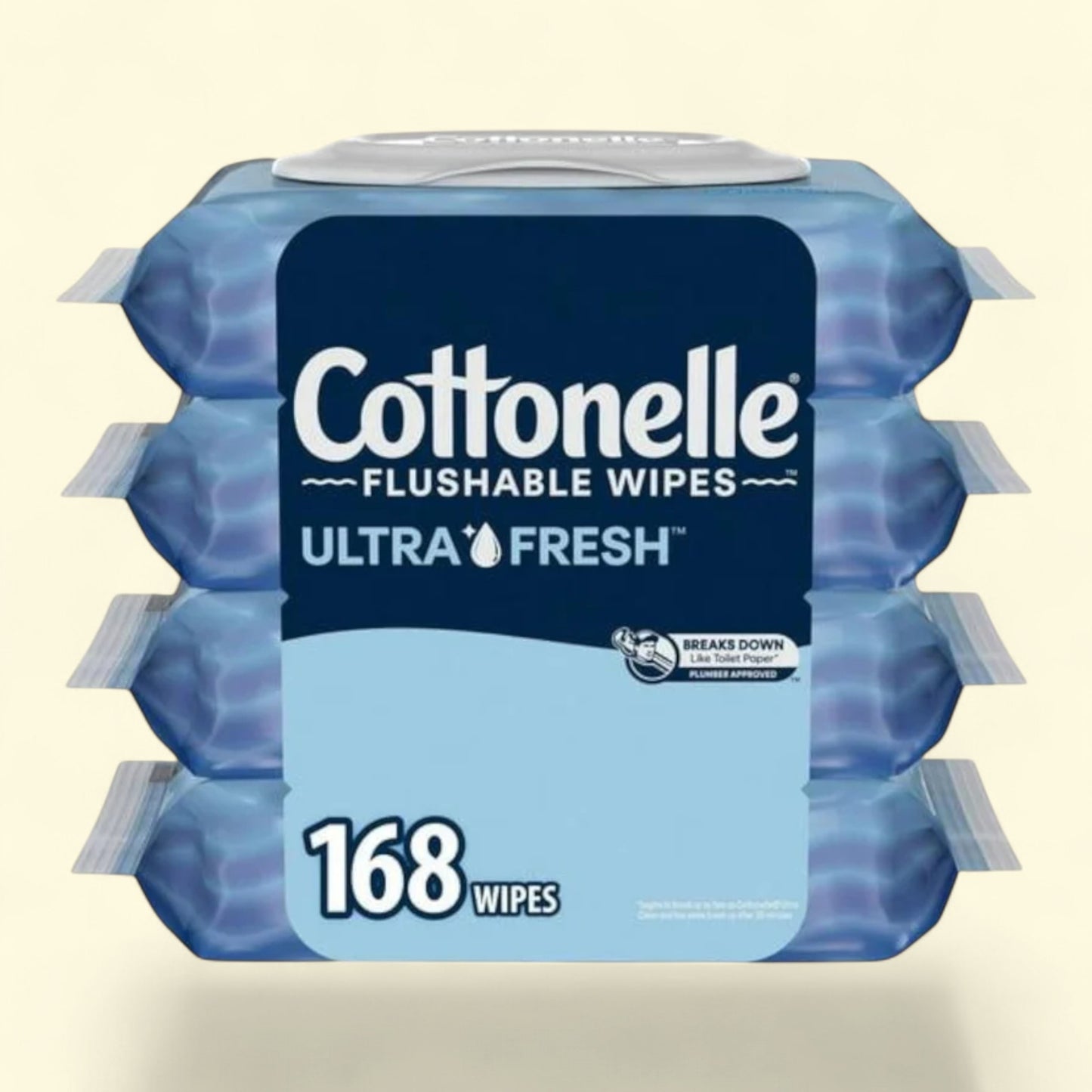 Cottonelle Fresh Flushable Wet Wipes, 4 Flip-Top Packs
