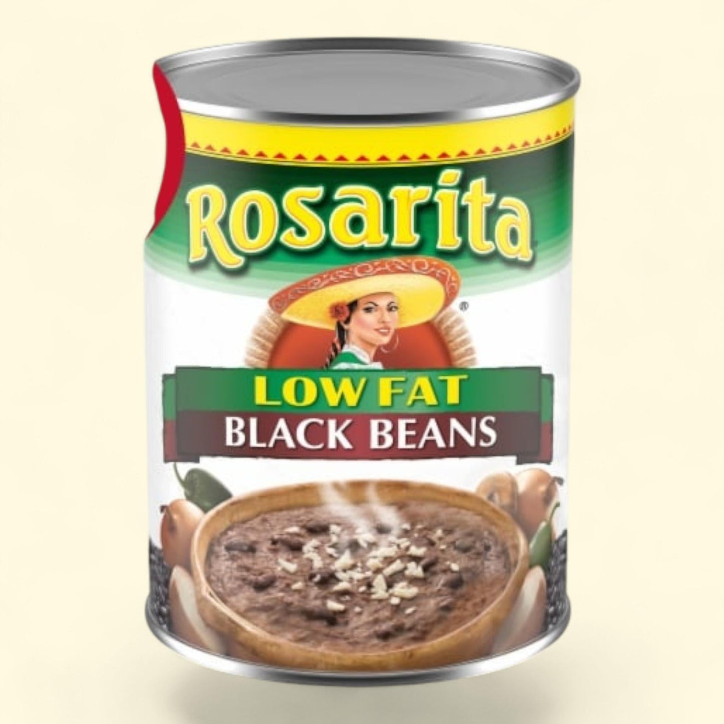 Rosarita Refried Black Beans, Low Fat, 16 oz.