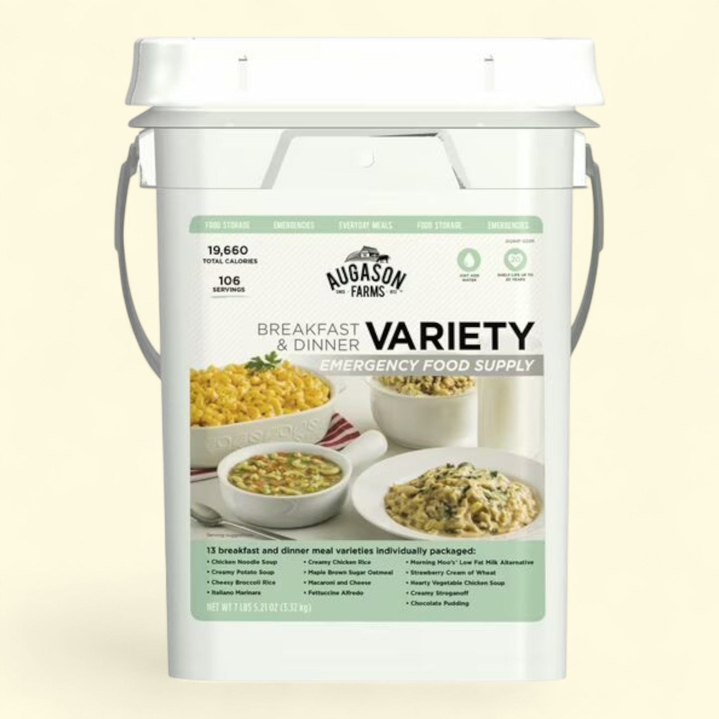 Augason Farms Breakfast & Dinner Emergency Food Supply, 13 Varieties