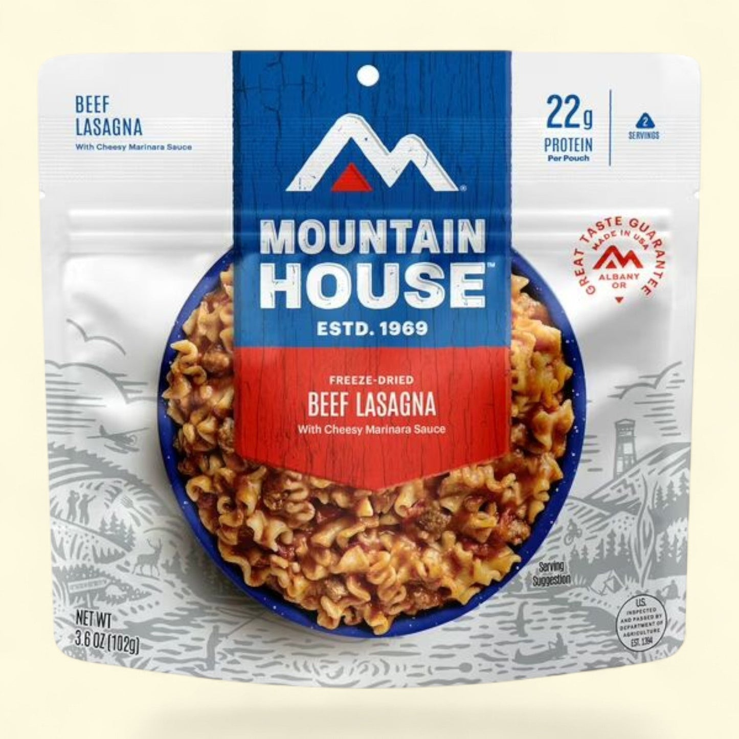 Mountain House Lasagna w/Meat Sauce, 2 Serving