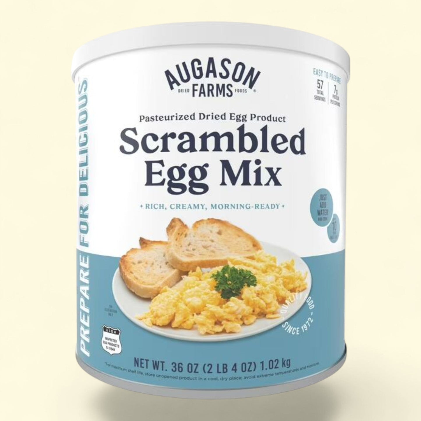 Augason Farms Morning Moo's Low Fat Milk Alternative, 3 lbs 8 oz, No. 10 Can