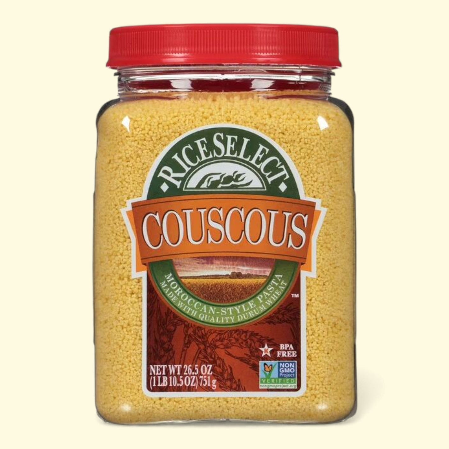RiceSelect Couscous, Moroccan-Style Couscous, 26.5 oz Jar