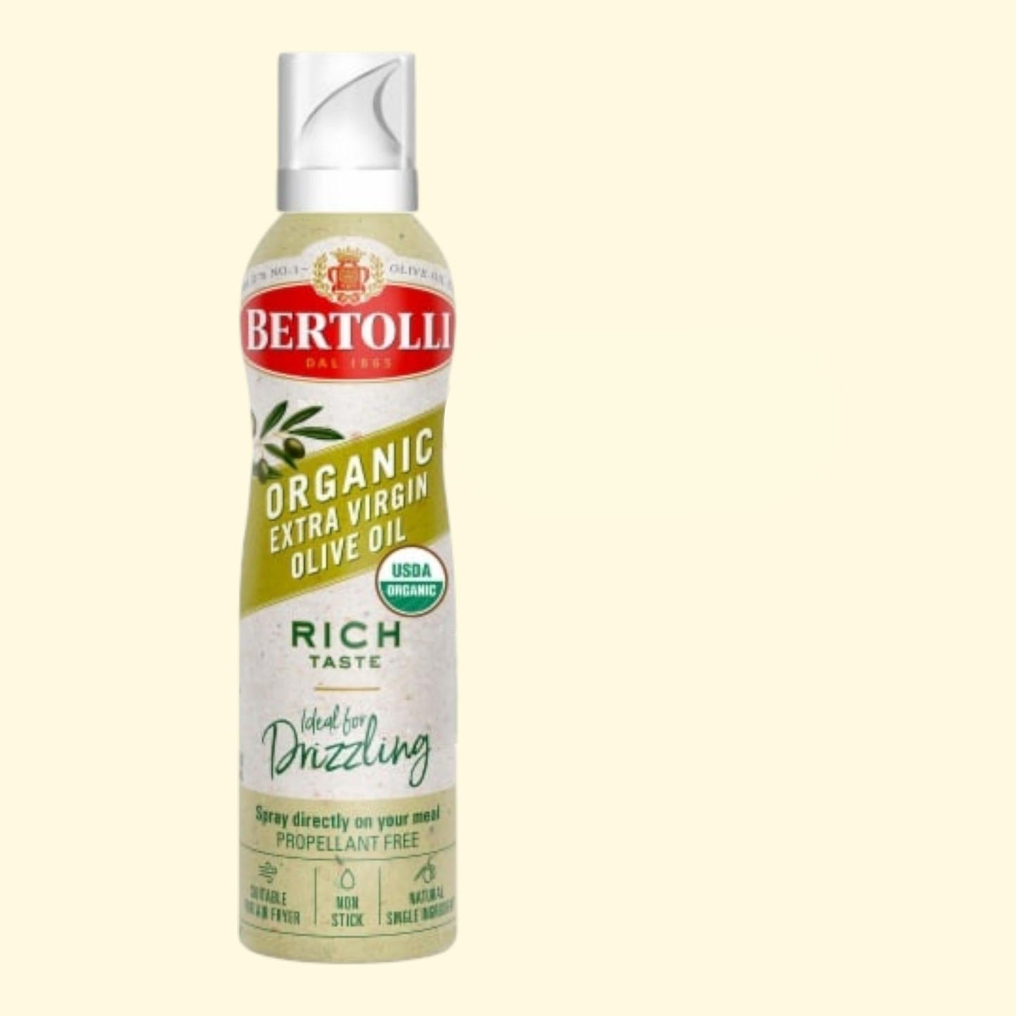 Bertolli Olive Oil Spray, Organic, Extra Virgin, Rich Taste, 5 oz