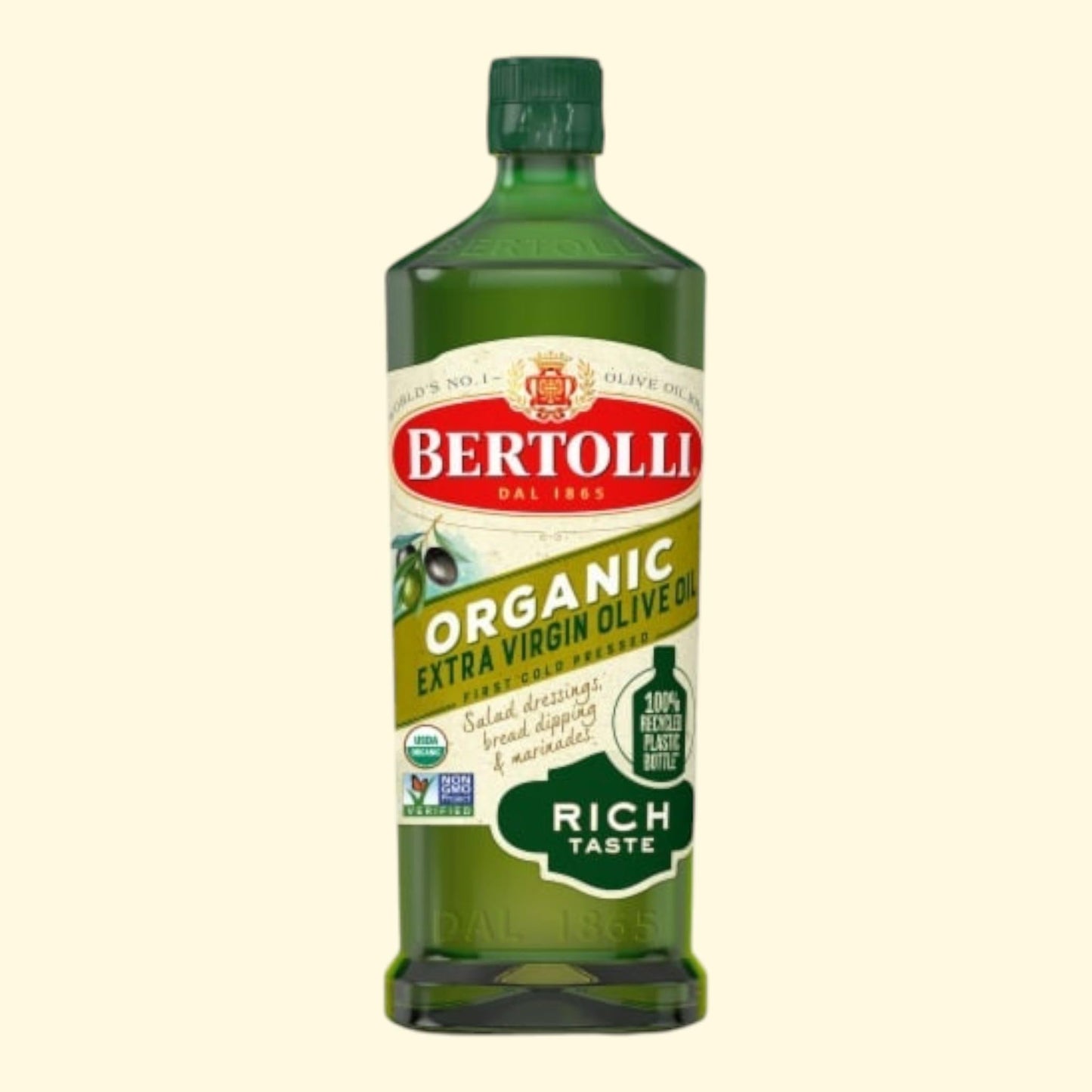 Bertolli Organic Extra Virgin Olive Oil, Rich Taste, 25.4oz