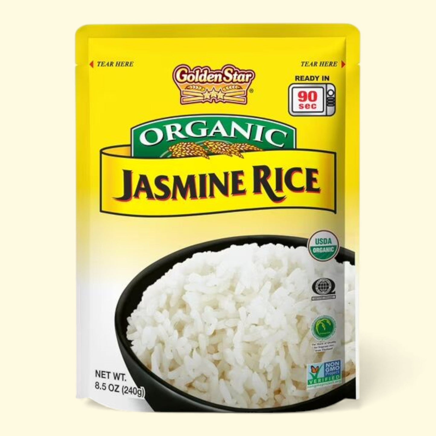 Golden Star Organic Thai Hom Mali Jasmine Rice, 8.5 oz
