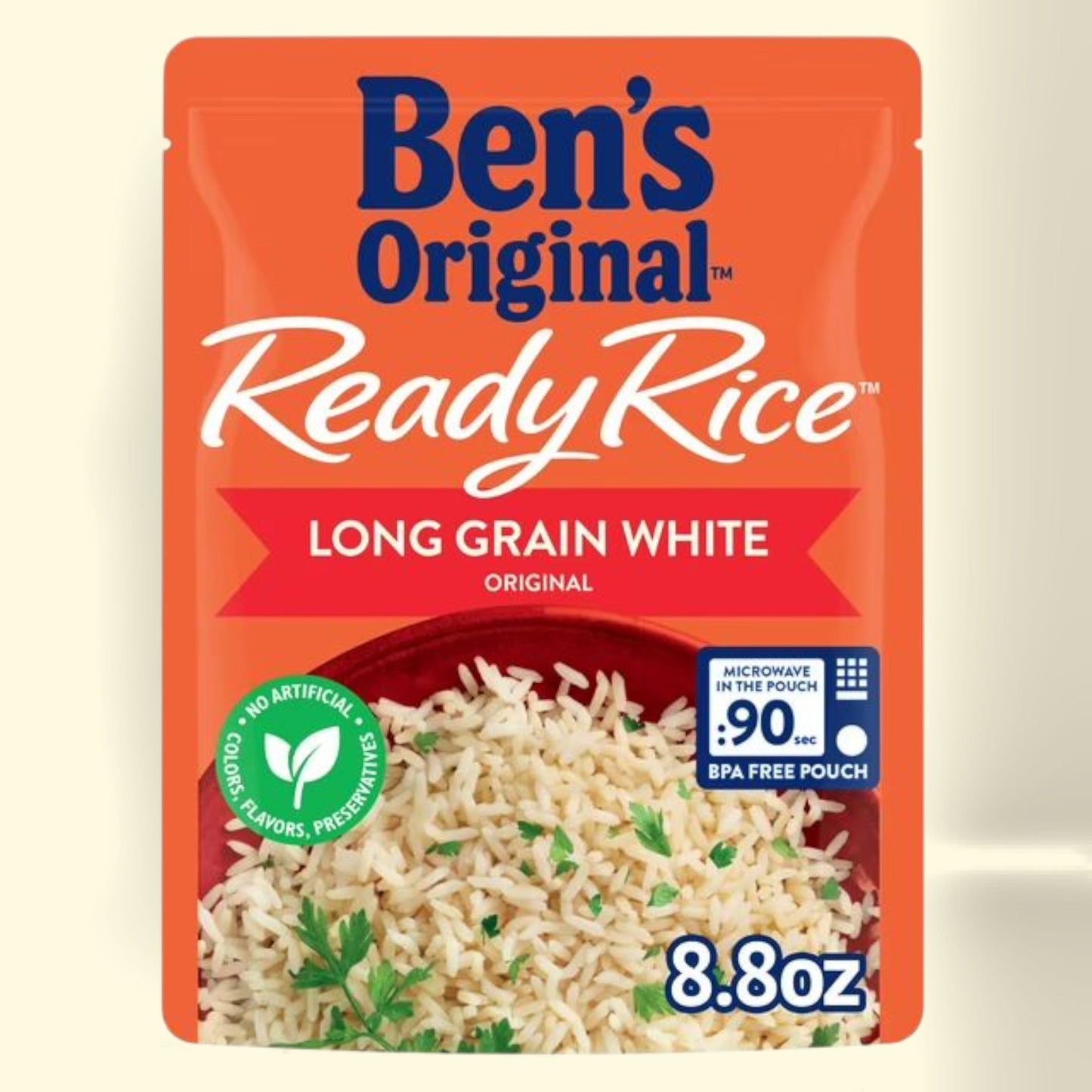 BEN'S ORIGINAL Ready Rice Original Long Grain White Rice, 8.8 Ounce