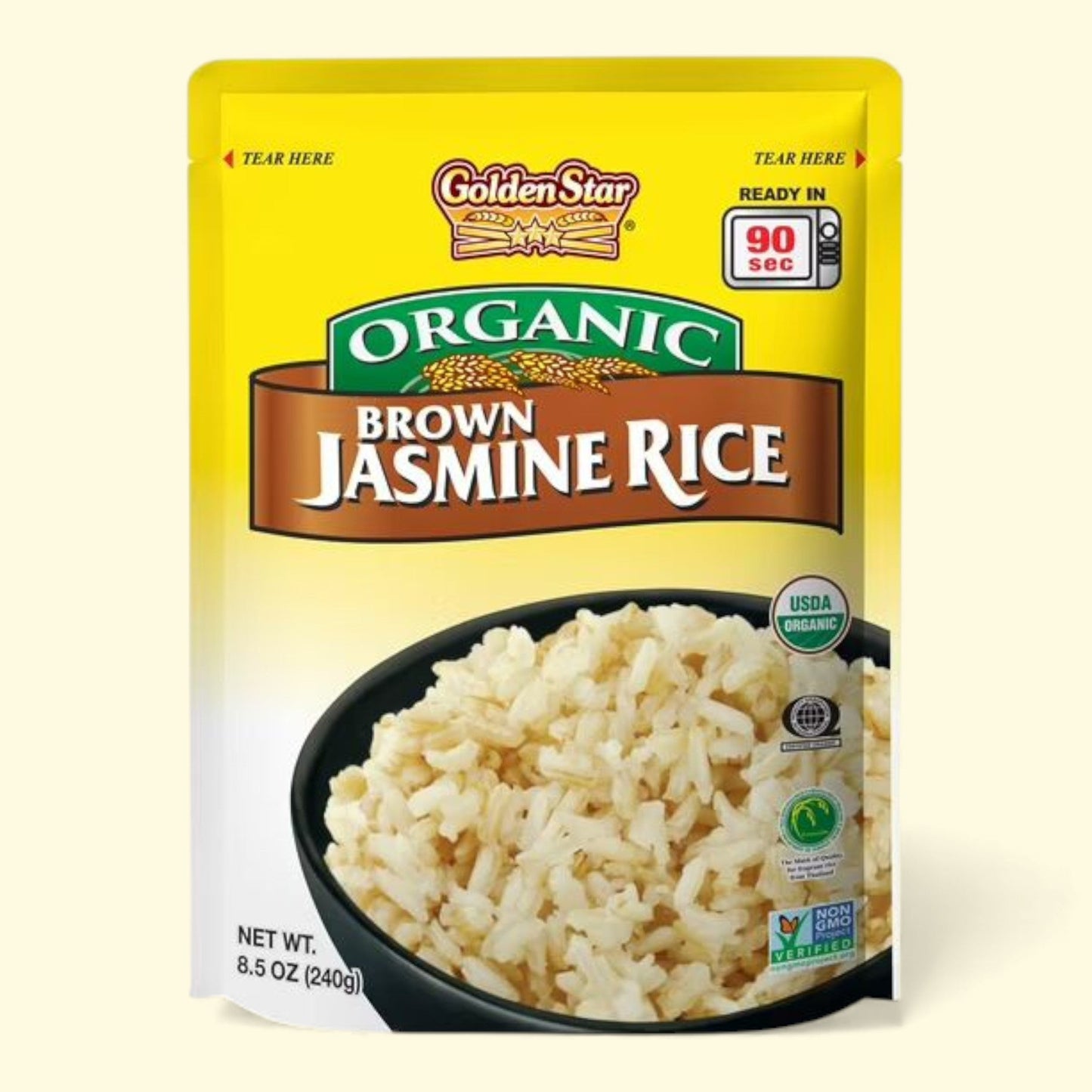 Golden Star Organic Jasmine Brown Rice, 8.5 oz