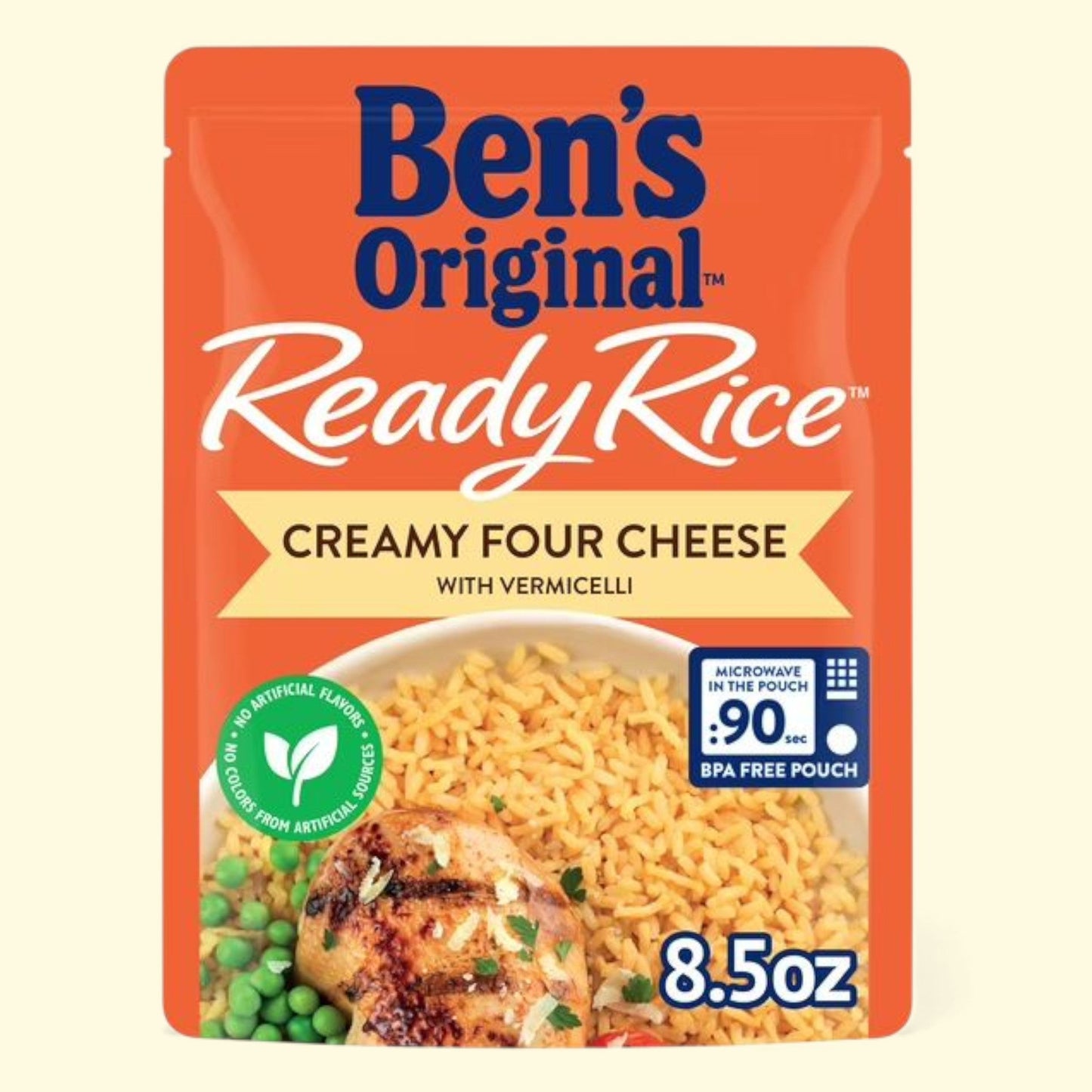 BEN'S ORIGINAL Ready Rice Creamy Four Cheese Flavored Rice, 8.5 oz