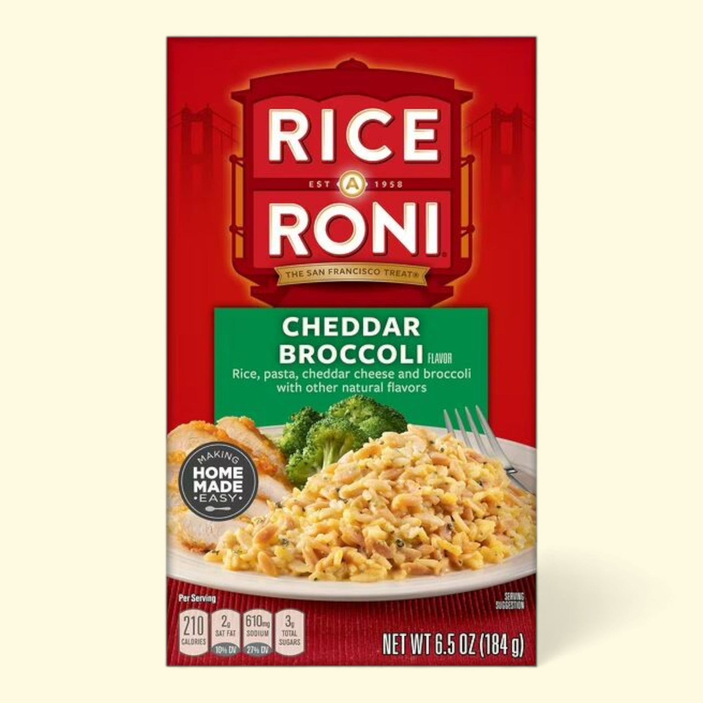 Rice-A-Roni Cheddar Broccoli Rice, 6.5 oz