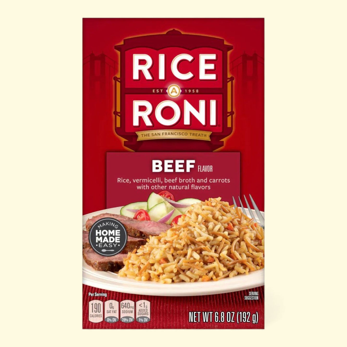 Rice-A-Roni Beef Flavored Rice, Regular 6.8 oz