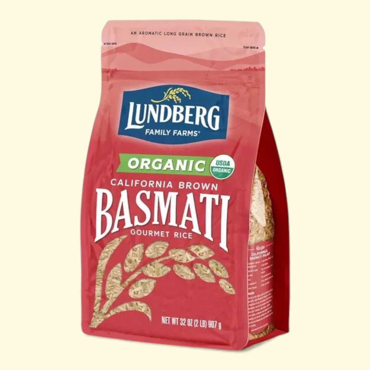 Lundberg Organic Long Grain California Brown Basmati Rice, 2lbs