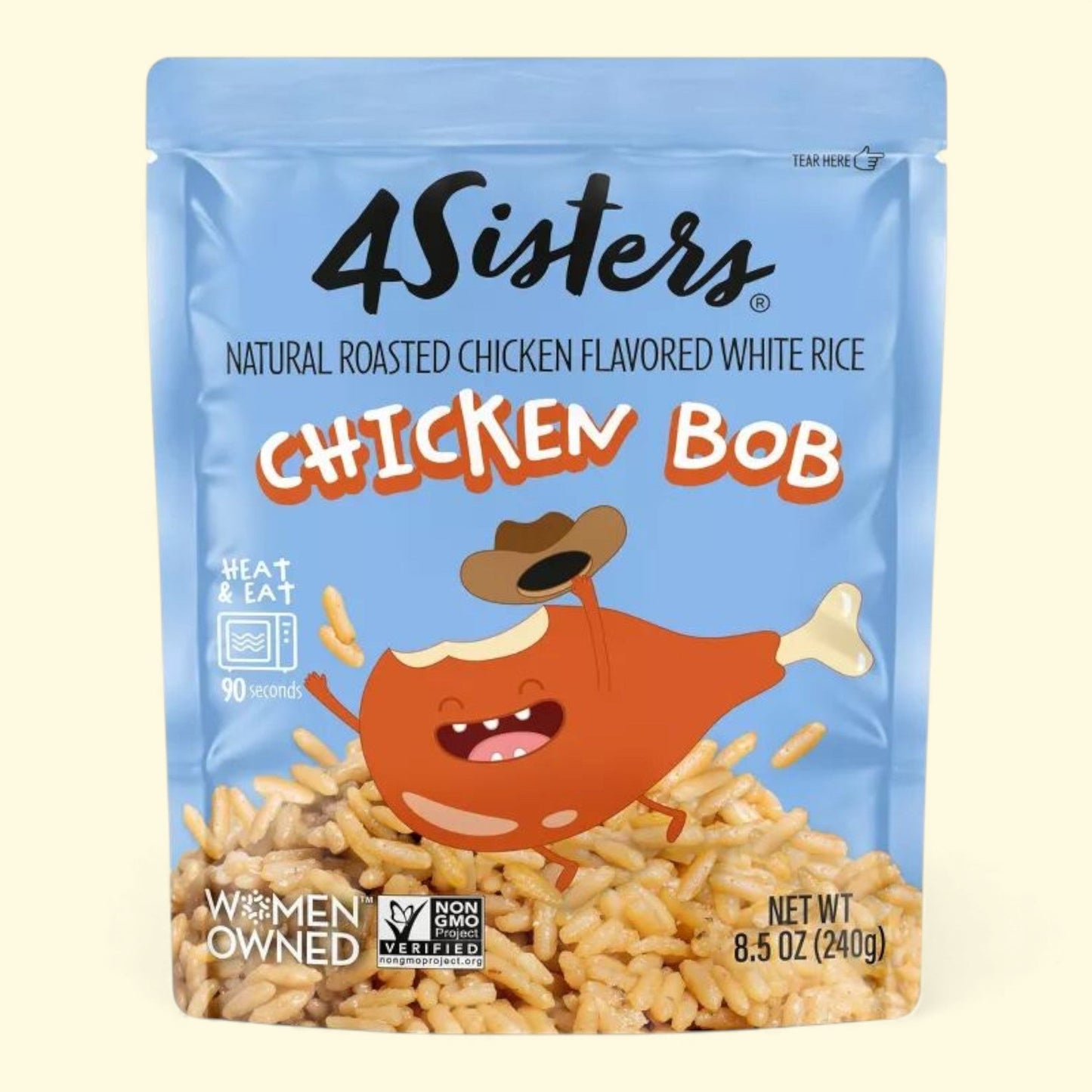 4Sisters Roasted Chicken White Rice Kid's Pouch, 8.5oz