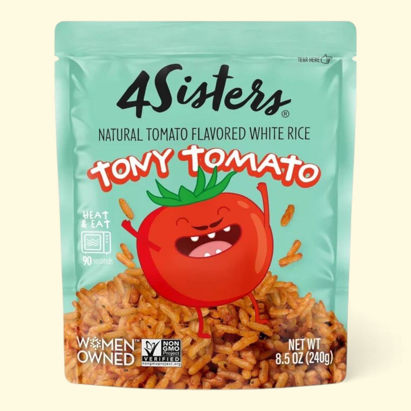 4Sisters Italian White Rice Kid's Pouch, 8.5oz