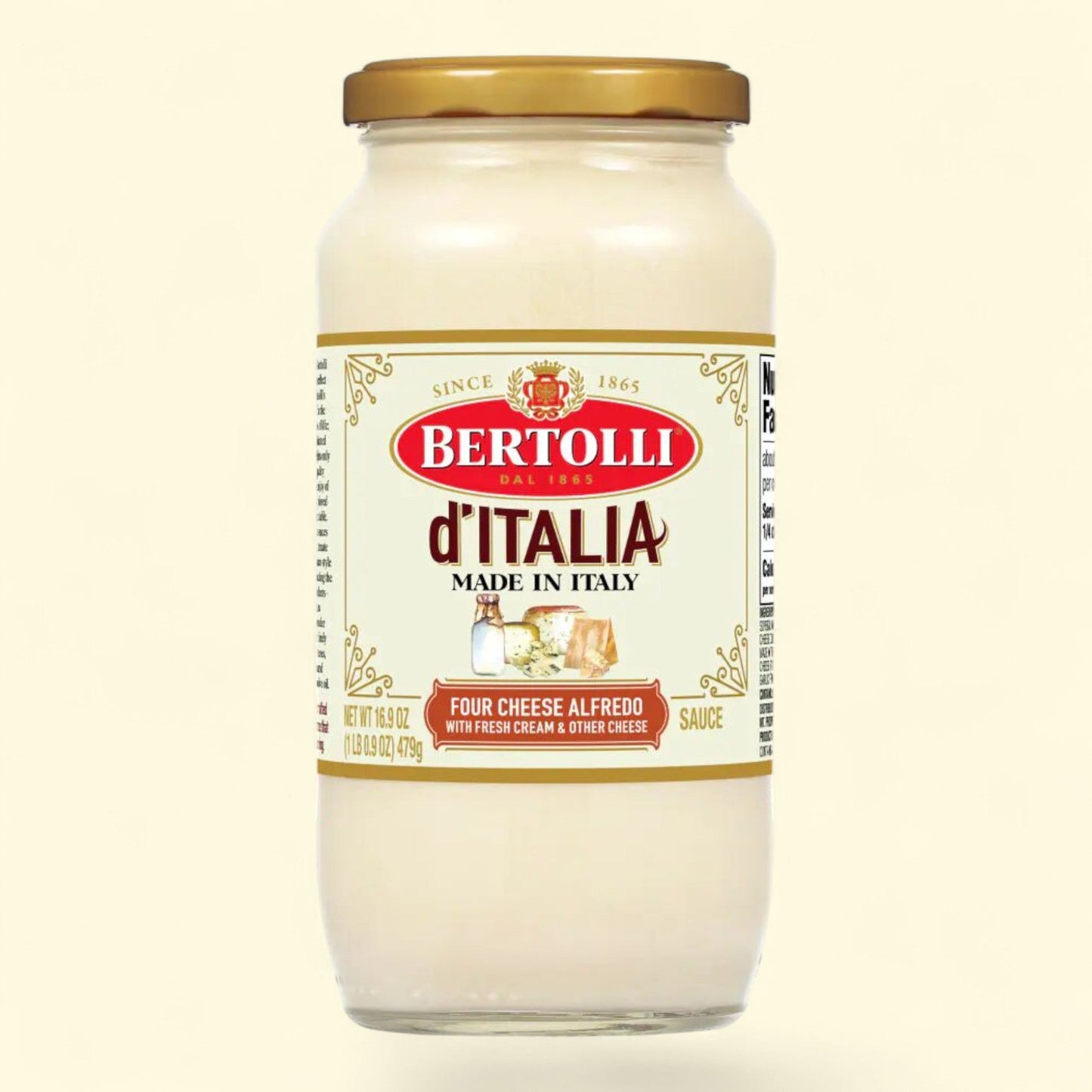Sauce Alfredo aux quatre fromages Bertolli d'Italia, 480 g