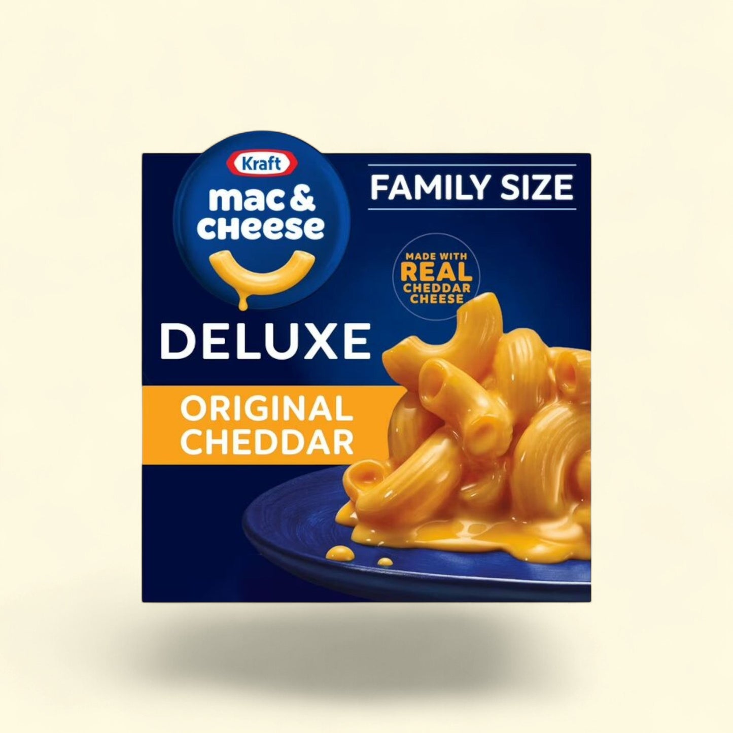 Kraft Deluxe Cheddar Mac N Cheese Dinner, Family Size 24 oz — authentic US product shipped worldwide by Treatspree