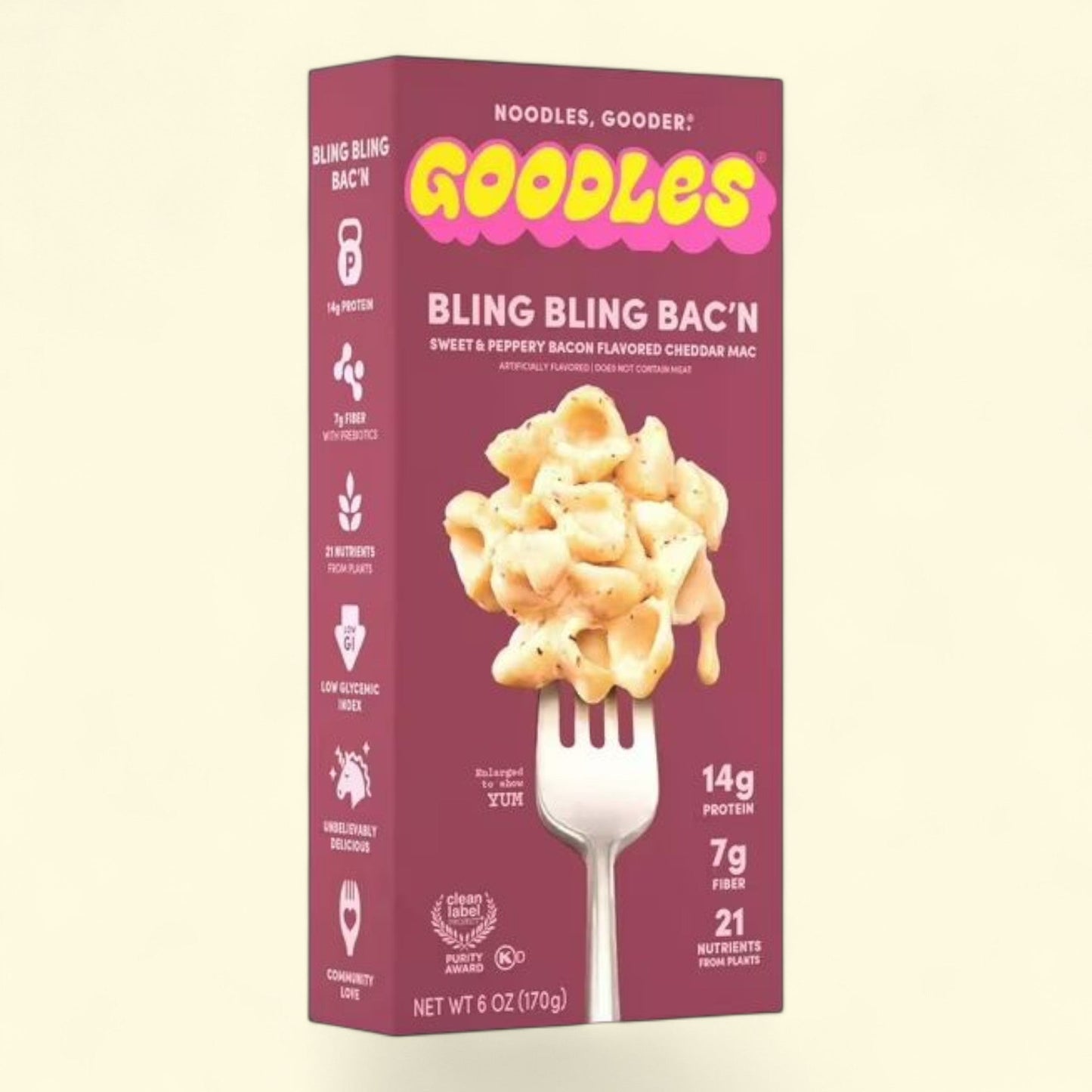 Goodles Bac'n Cheddar Mac and Cheese, 6oz — authentic US product shipped worldwide by Treatspree