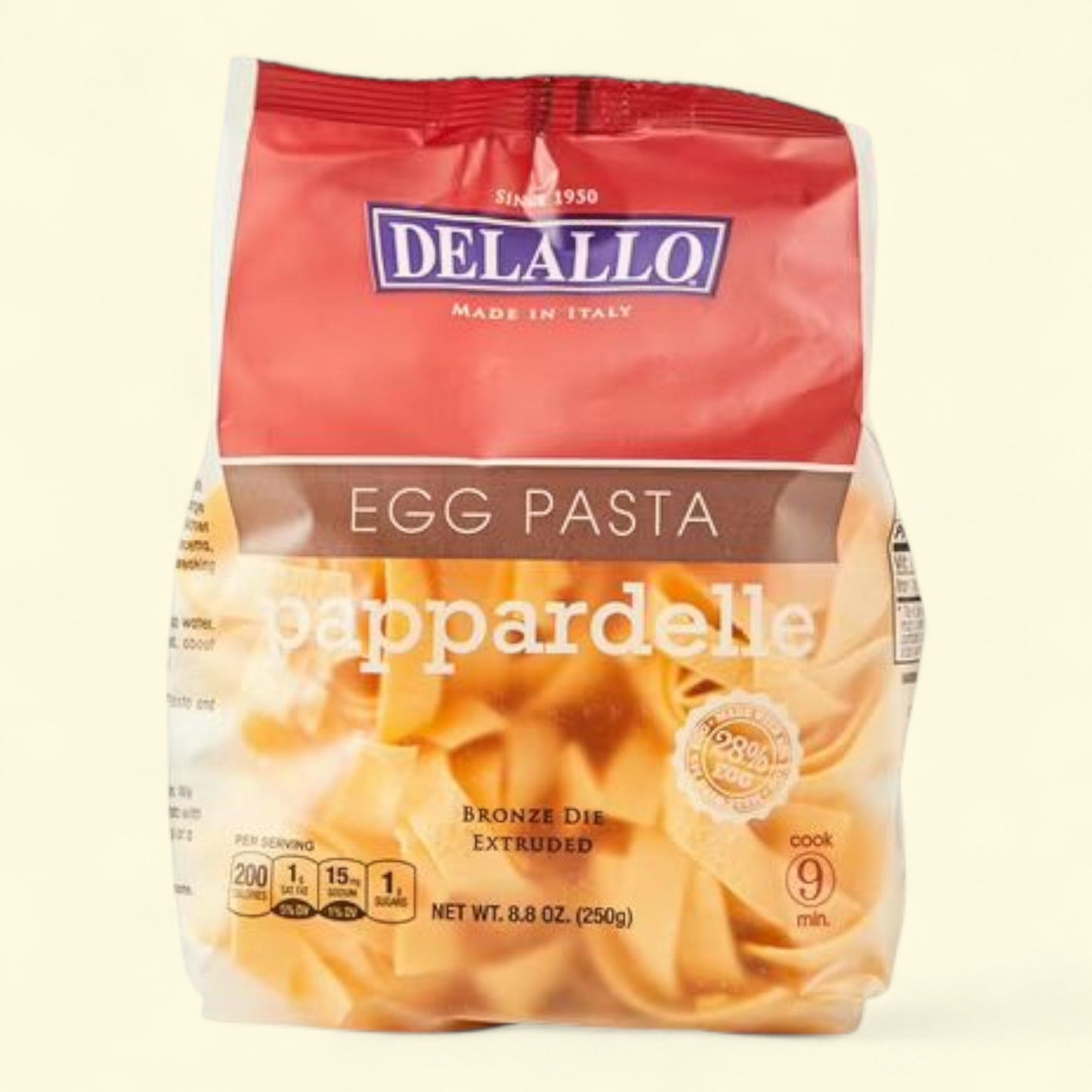 DeLallo Pappardelle Egg Pasta Nests, 8.8 Ounce