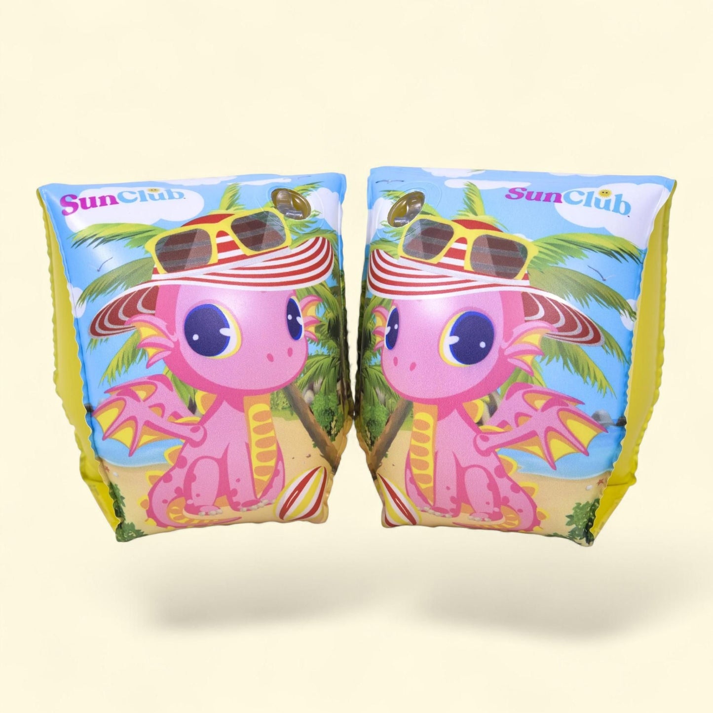 Inflatable Pink Dragon Swimming Arm Floats, 9"