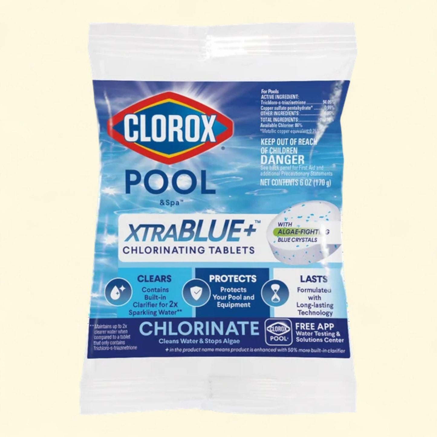 Clorox Pool&Spa XtraBlue+ 3" Chlorinating Tablets, 6oz