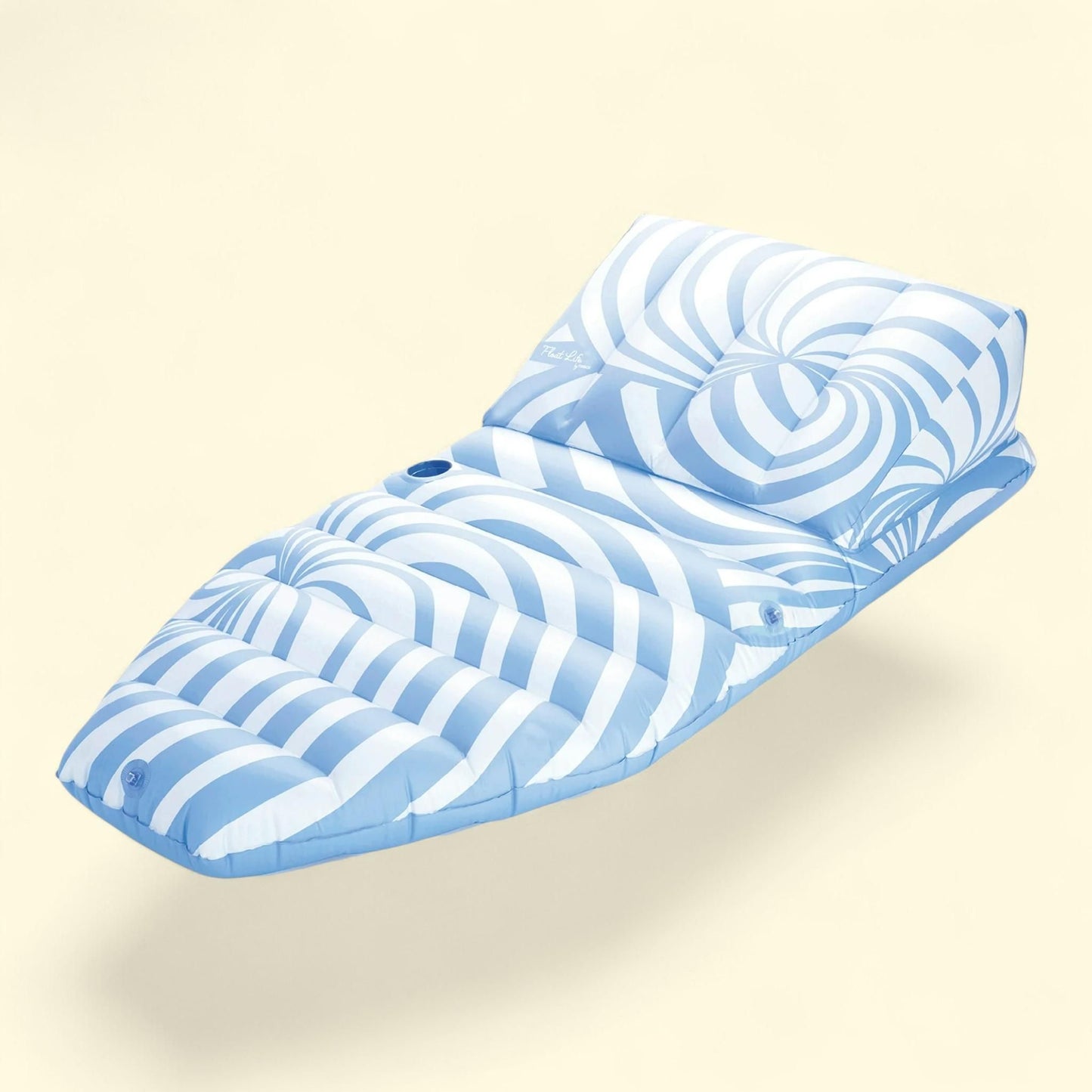 Funboy Float Life Blue Twist Sun Lounger Pool Float, 65''