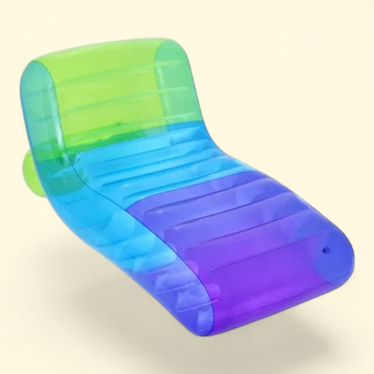 Play Day Chaise Lounge Pool Float, Adult Unisex, Multicolor Gradient, 64.17 x 37.01 x 28.35 in