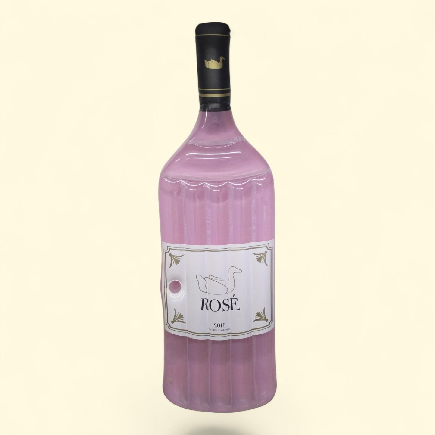 Pink Rose Bottle Inflatable Swimming Pool Lounge Float, 94"