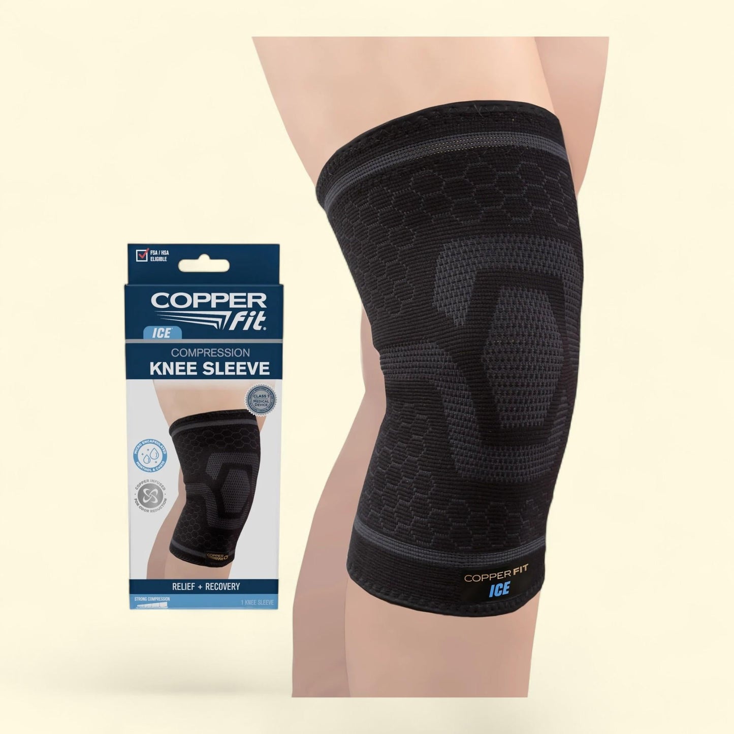 Copper Fit ICE Compression Knee Sleeve, 2XL