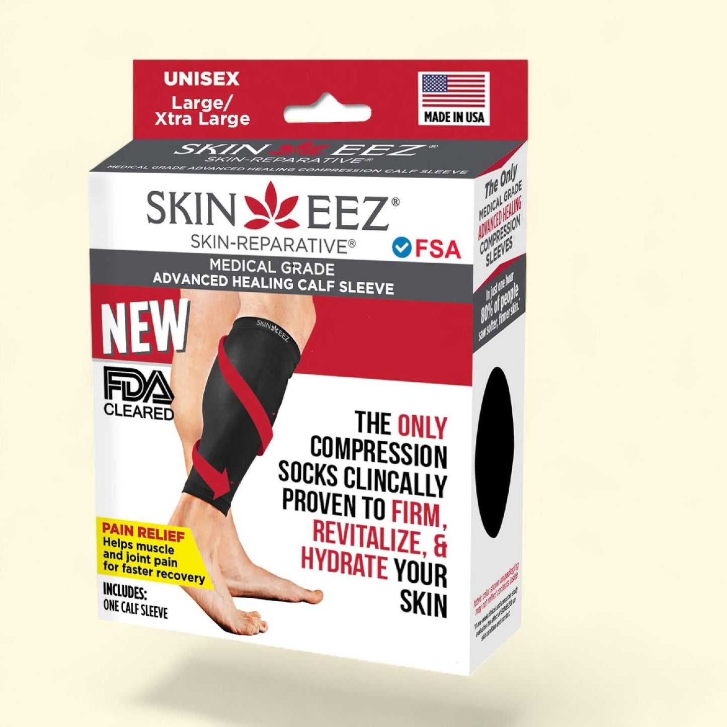 Skineez Hydrating Calf Sleeve, Size L/XL