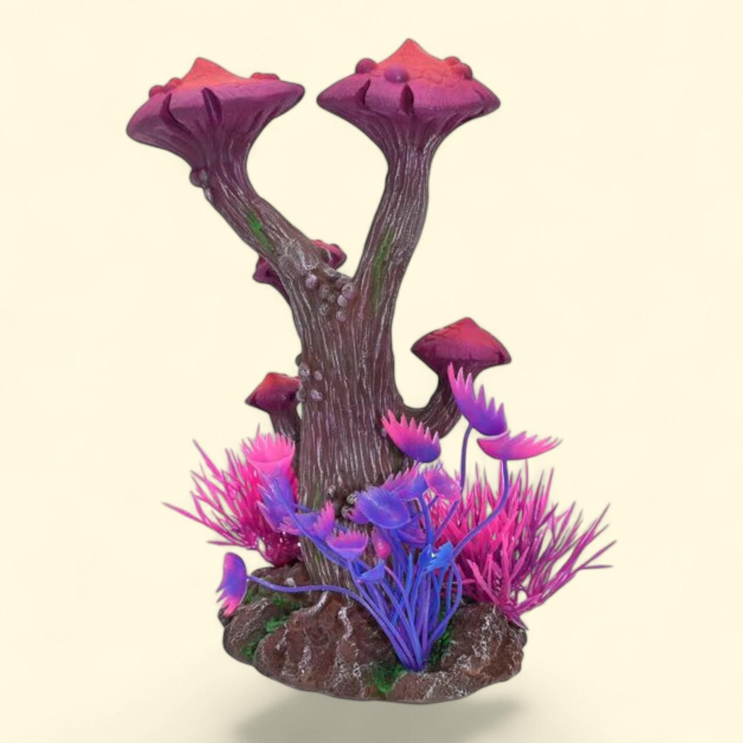 Komodo Aquarium Decor Pink Mushroom, 1count