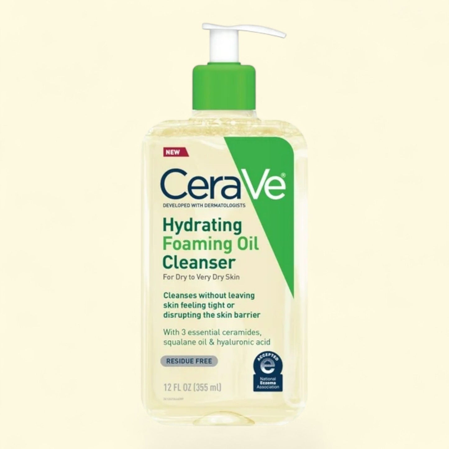 CeraVe Hydrating Foaming Oil Cleanser, 12 fl oz