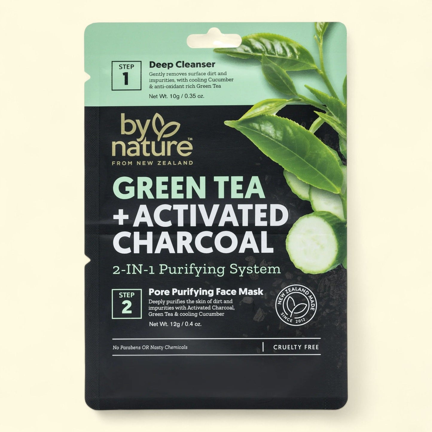 By Nature Green Tea Mask, 2pc