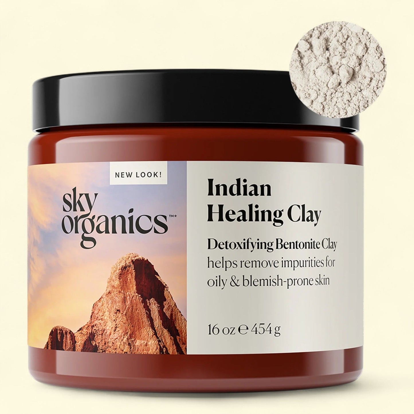 Sky Organics Indian Healing Clay, 16 Oz.
