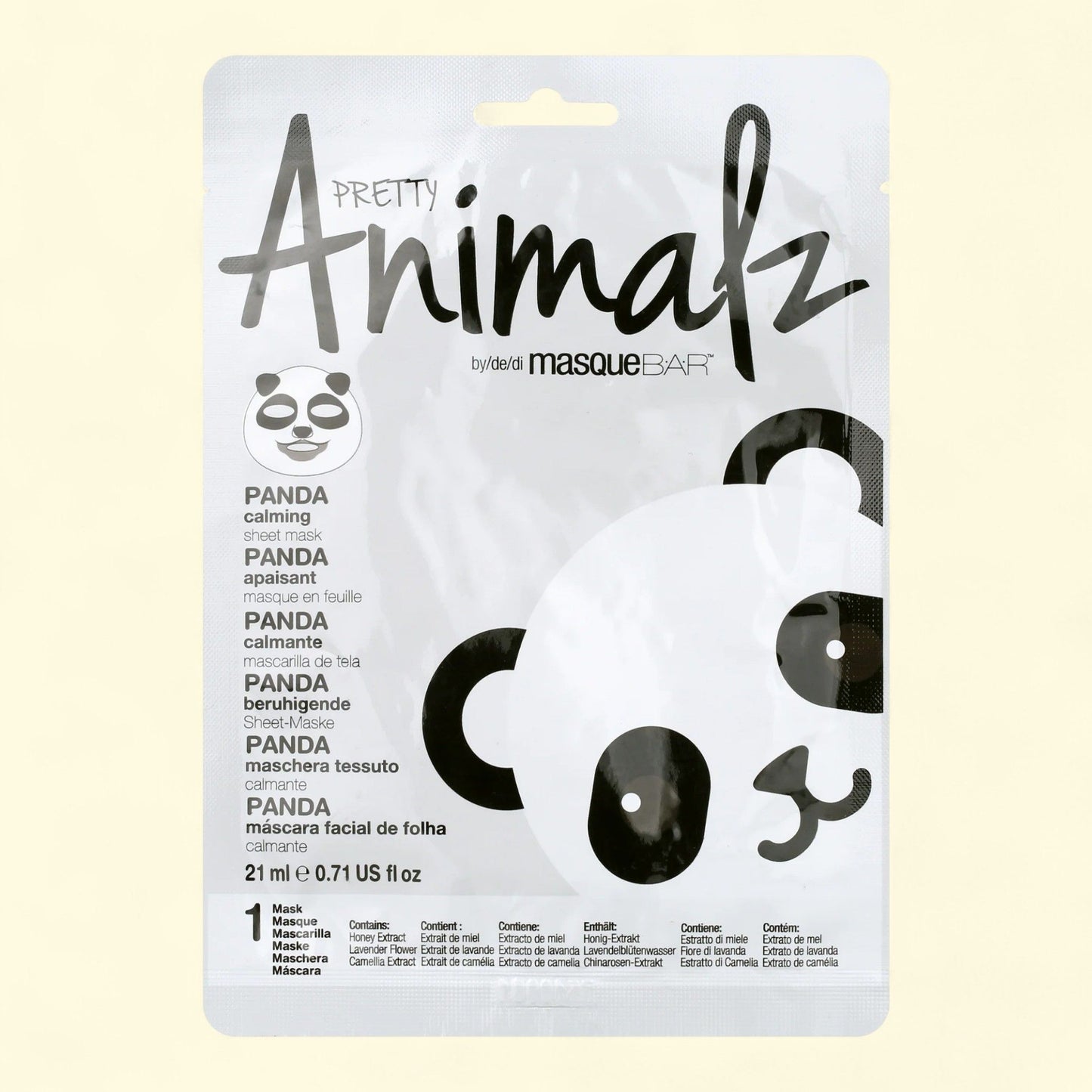 Pretty Animalz Panda Calming Sheet Mask, 1 Mask, 21 ml