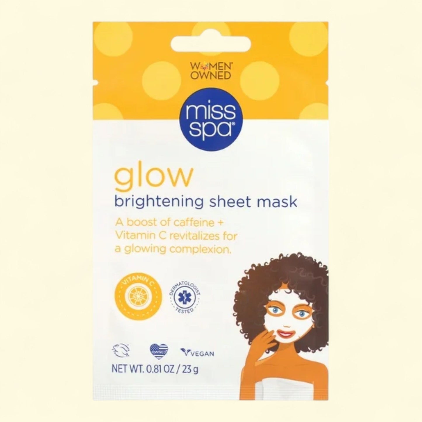 Miss Spa Glow Facial Sheet Mask,23g — authentic US product shipped worldwide by Treatspree