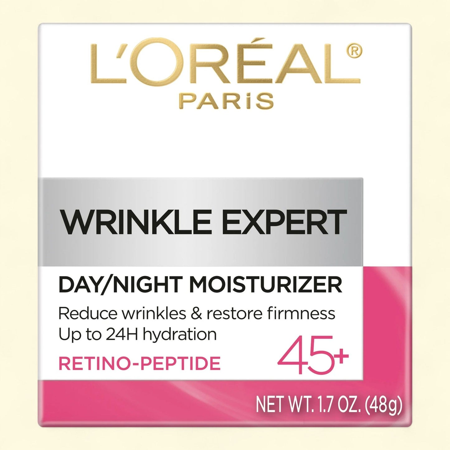 L'Oreal Paris Wrinkle Expert 45+ Day and Night Moisturizer, 1.7 oz