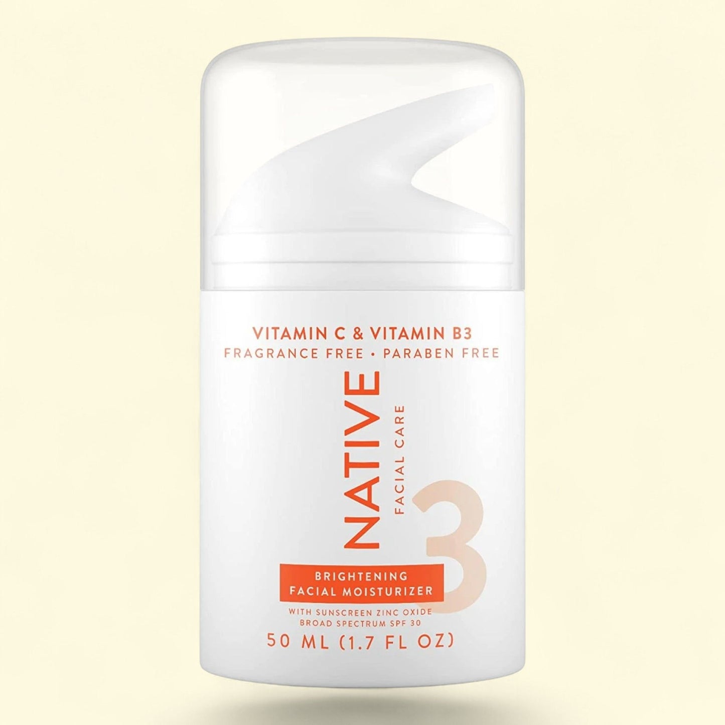 Native Facial Moisturizer, Brightening, SPF 30, 1.7 oz