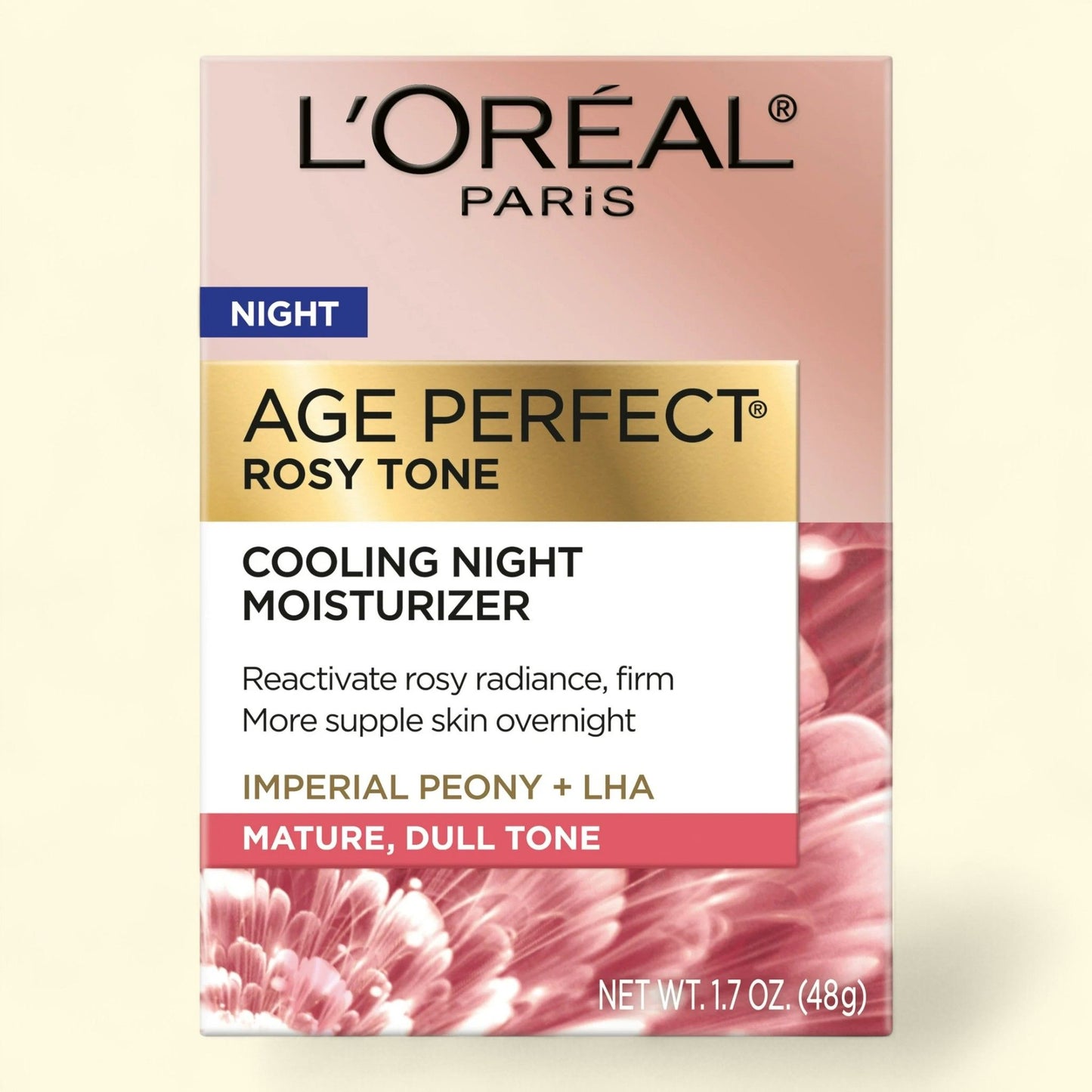 L'Oreal Paris Age Perfect Rosy Tone Cooling Night Moisturizer, 1.7 oz