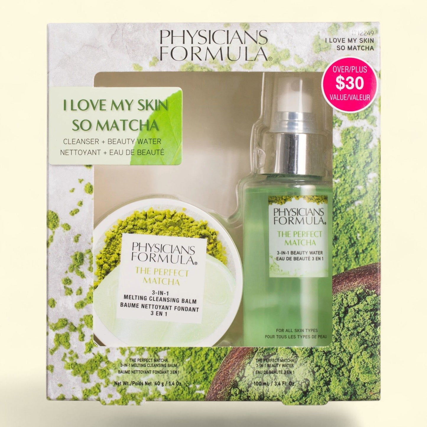 Physicians Formula Matcha Kit, Cleanser Balm and Toner Water, 2 piece — authentic US product shipped worldwide by Treatspree