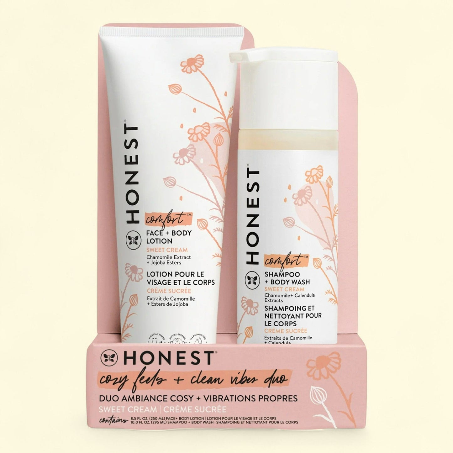 The Honest Company, Baby Shampoo + Lotion Set, Sweet Cream, 18.5 fl oz
