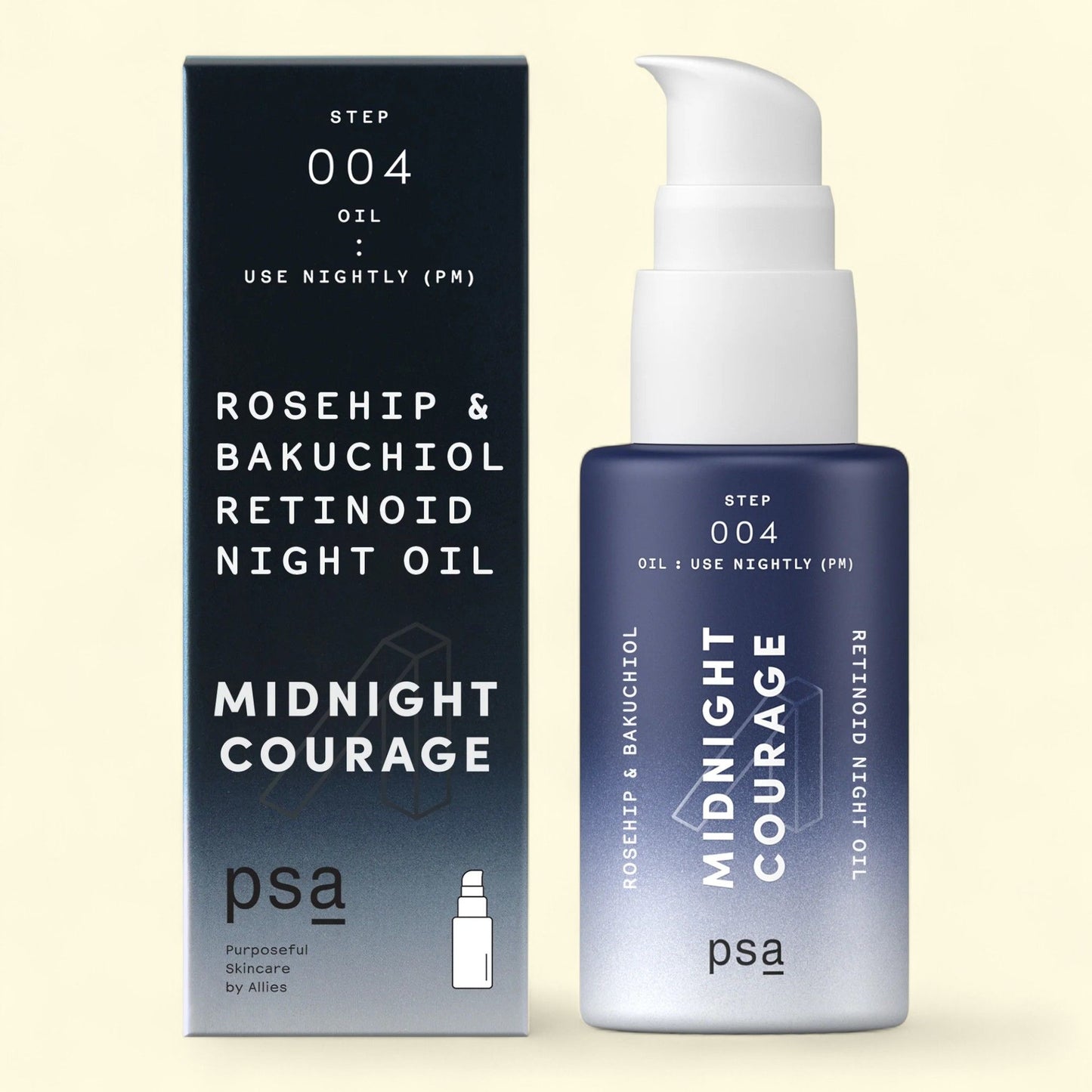 PSA Midnight Courage Rosehip & Bakuchiol Retinol Night Oil, 0.5 fl oz/15 ml