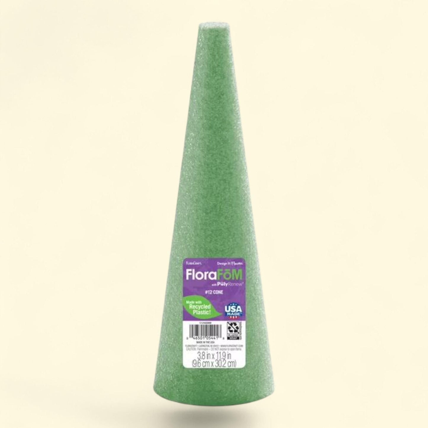 FloraCraft FloraF?M Foam Cone 3.8 inch x 11.9 inch
