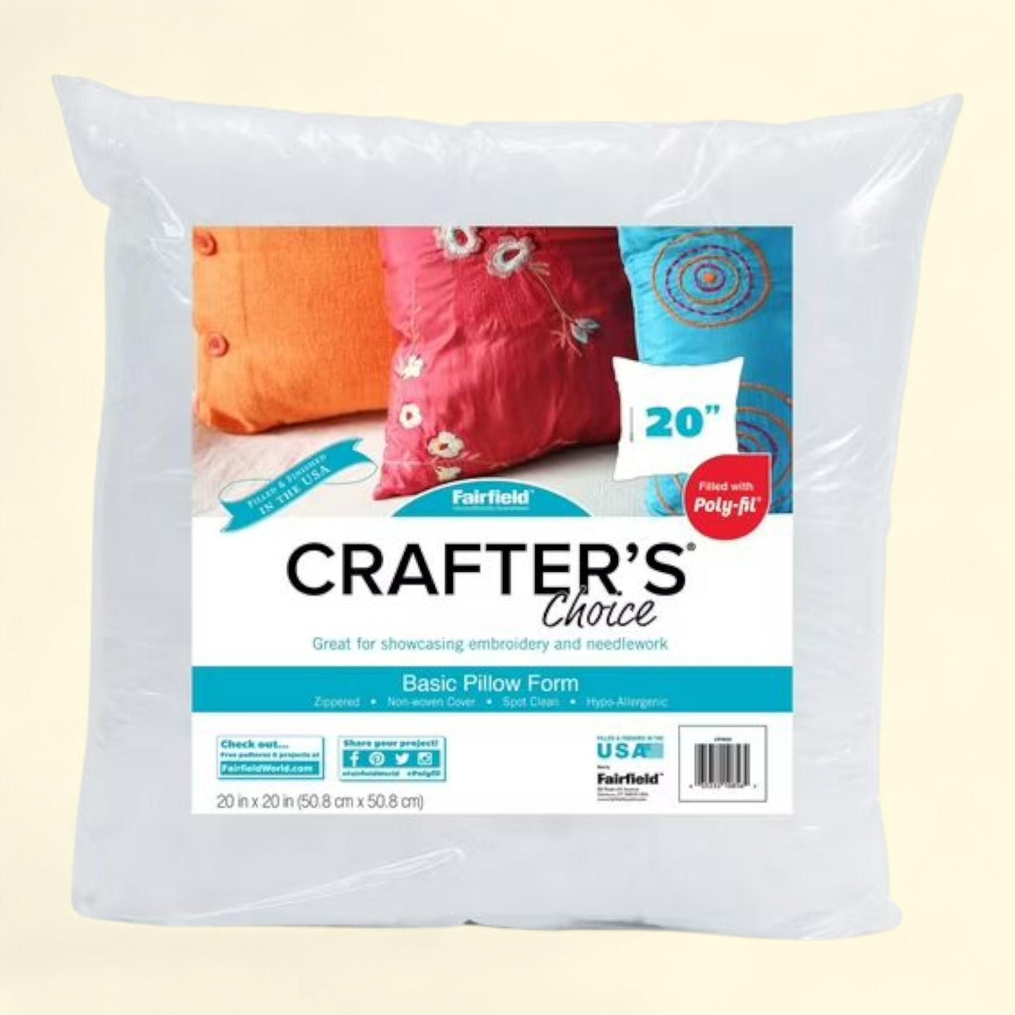 Crafter's Choice Pillow Insert, 20"